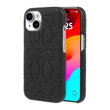 Coach | Leather Slim Wrap Signature C Case iPhone 17e/16e/15/14/13 - Black Emboss | 15-12438