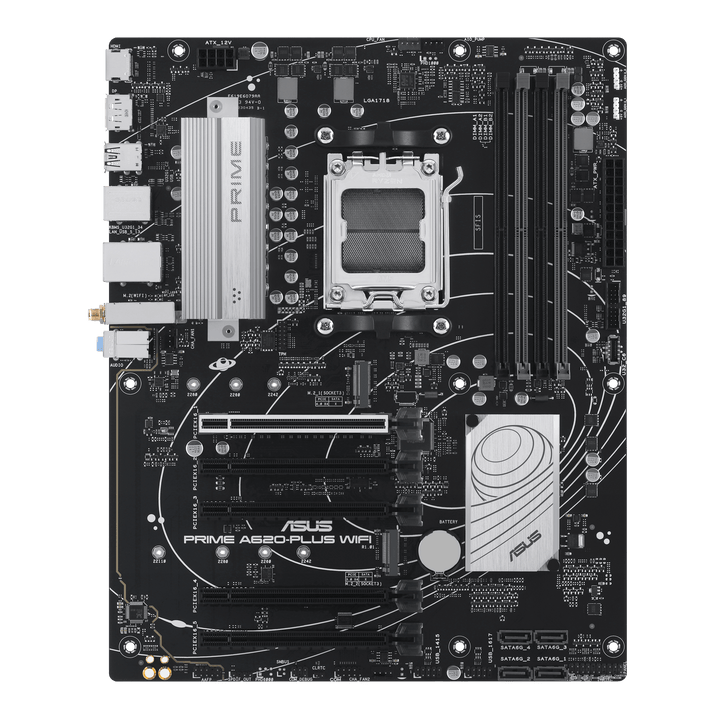 ASUS | MB PRIME A620-PLUS WIFI A620 AM5 Max.192GB DDR5 ATX Retail | PRIME A620-PLUS WIFI
