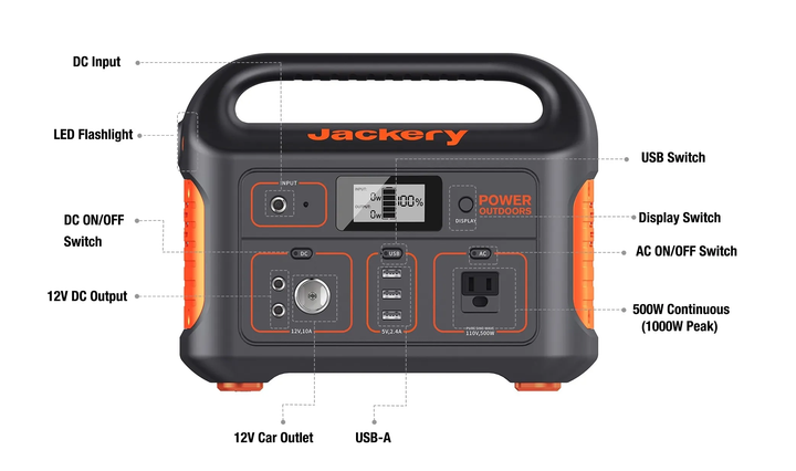Jackery | Explorer 550 Portable Power Station - 500W 550Wh | E550