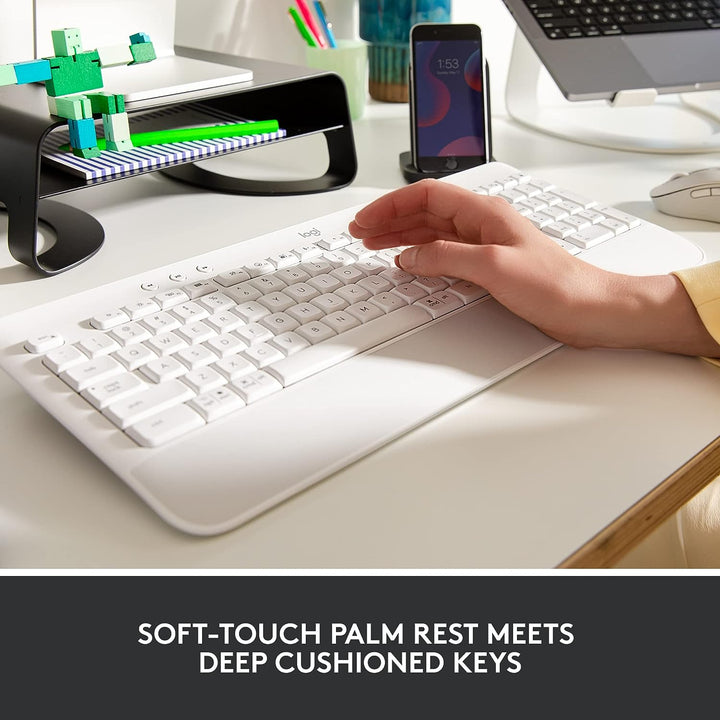 Logitech | K650 Wireless Bluetooth Keyboard - Off-White | 920-010962