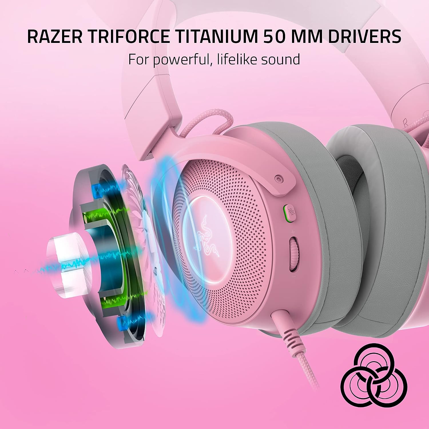 Razer | Kraken Kitty Edition V2 Pro Wired RGB Gaming Headset With