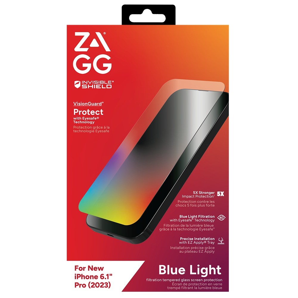 ZAGG | InvisibleShield Glass Elite VisionGuard for iPhone 15 Pro - Clear | IS-200111867