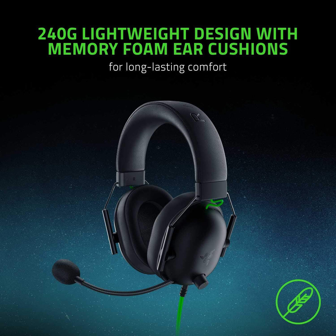 Razer | BlackShark V2 X Wired Gaming Headset with Microphone - Black/Green | RZ04-03240100-R3U1