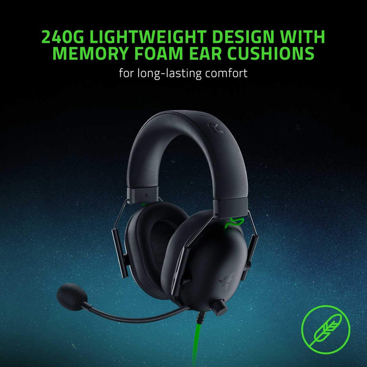 Razer | BlackShark V2 X Wired Gaming Headset with Microphone - Black/Green | RZ04-03240100-R3U1