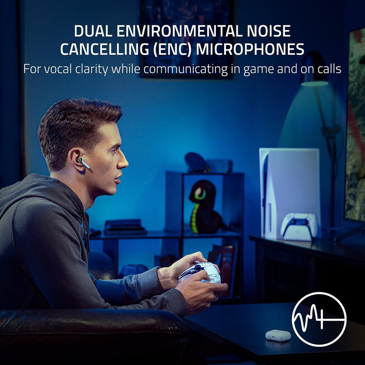 Razer | Hammerhead HyperSpeed In-Ear ANC TW RGB Earbuds - PlayStation Licensed - White | RZ12-03820300-R3U1