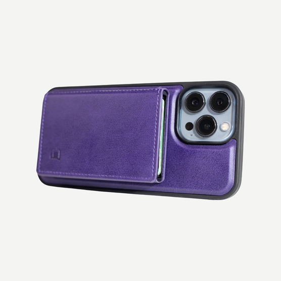 Caseco | MagSafe Wallet + MagSafe Case iPhone 13 Pro Max - Leather Purple | C1480-11