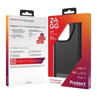 ZAGG GEAR4 | Everest Snap Kickstand Case iPhone 15 Pro - Black | 15-11670