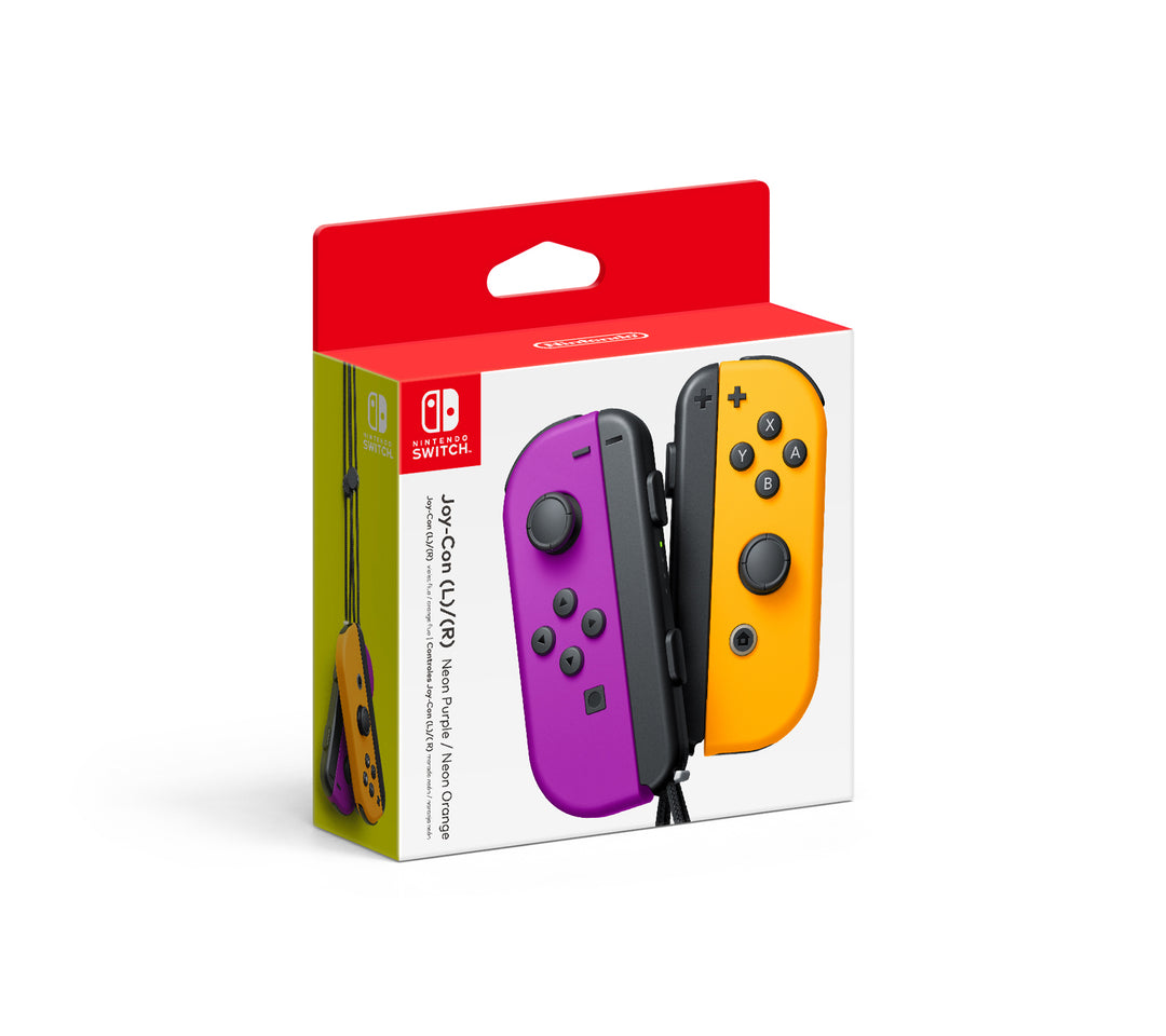 Nintendo | Switch Left and Right Joy-Con Controllers - Neon Purple/Neon Orange | HACAJAQAA