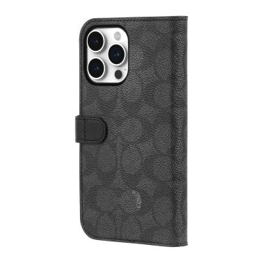 Coach | Folio Signature C Case iPhone 15 Pro - Charcoal | 15-12446