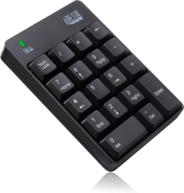 Adesso | Wireless Mechanical Numerical Keypad - Black | WKB-6010UB