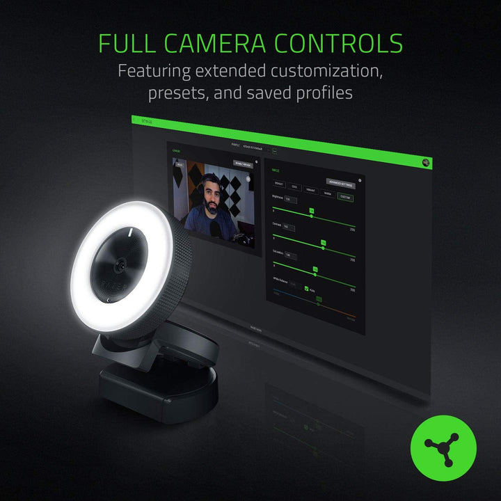 Razer | Kiyo Ring Light HD / 1080p Webcam USB-A 60fps | RZ19-02320100R3U1