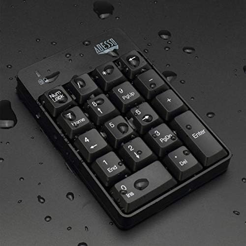 Adesso | Wireless Mechanical Numerical Keypad - Black | WKB-6010UB
