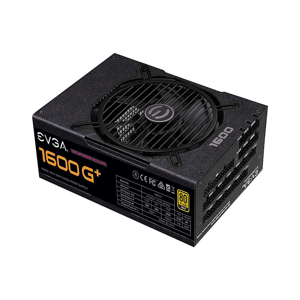 EVGA | Power Supply SuperNova G+ 1600W ATX 80+ Gold Fully Modular | 220-GP-1600-X