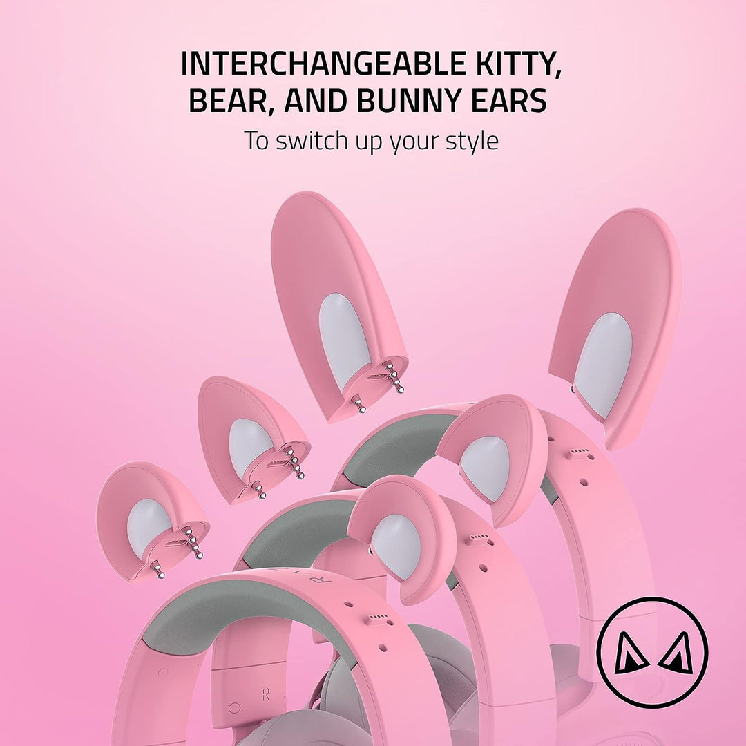 Razer | Kraken Kitty Edition V2 Pro Wired RGB Gaming Headset With Interchangeable Ears - Quartz |  RZ04-04510200-R