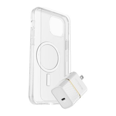 Otterbox | Symmetry w/ Magsafe iPhone 15/14 Plus  - Protection + Power Kit Bundle - Clear | 15-11456
