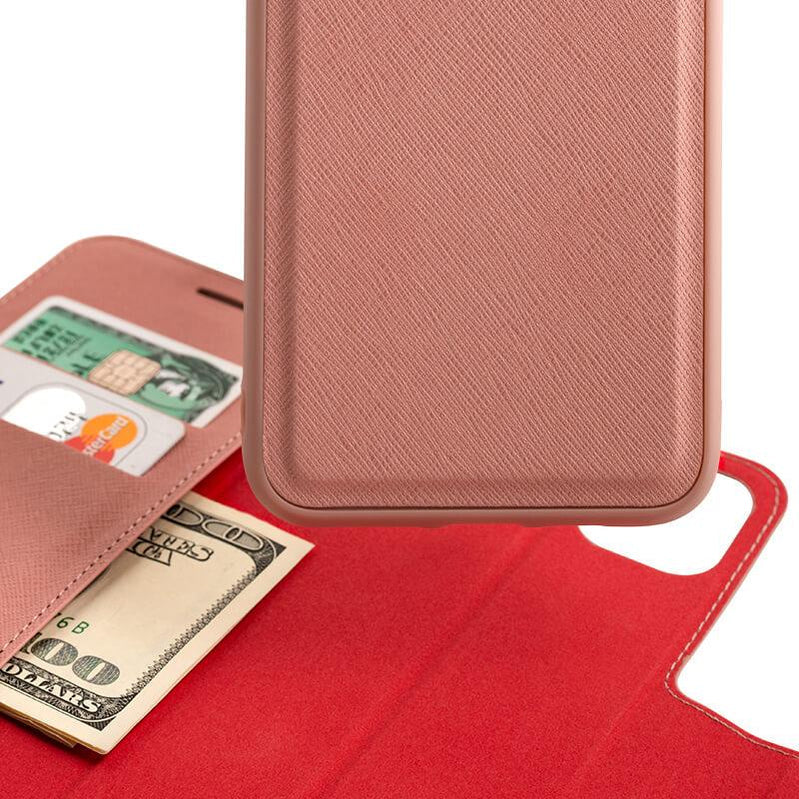 Caseco | Broadway 2-in-1 RFID Shield Folio Case - iPhone SE Rose Gold | CC-BD-iPSE-RG