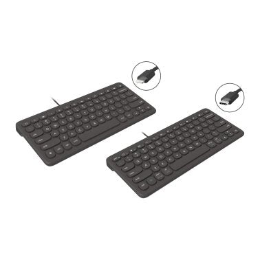 Zagg | Wired TKL Keyboard Lightning Cable - Black | 15-12082