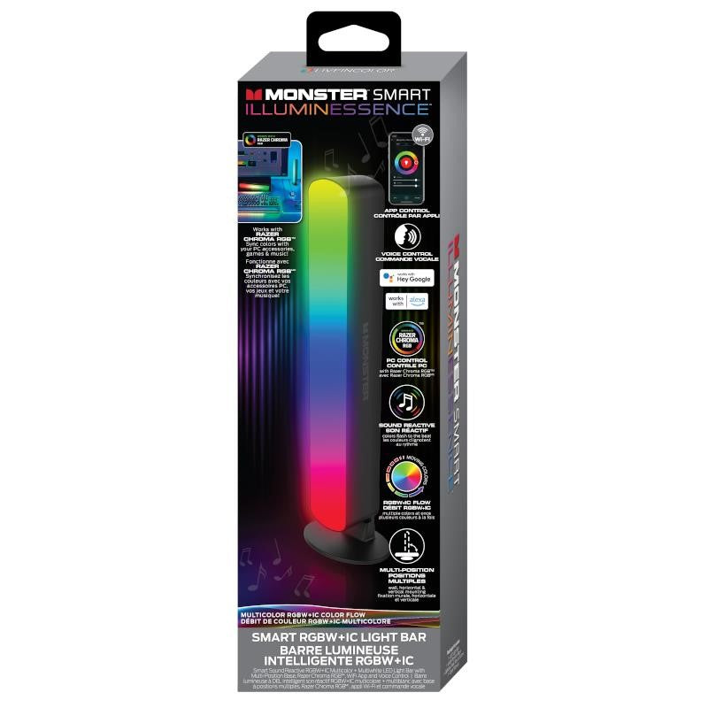 Monster | Illuminessence Smart Color Flow Light Bar RGB IC and Sound Reactive Technology | MLB72014CAN