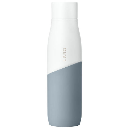 Larq | PureVis Movement 710ml (24 oz.) Stainless Steel Water Bottle with Self-Cleaning Mode - White/Pebble | BSWP071A