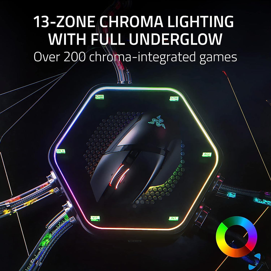 Razer | Basilisk V3 Pro Customizable 30K Optical Wireless Gaming Mouse - Chroma RGB - Black | RZ01-04620100-R3U1