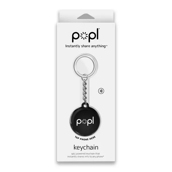 Popl | Digital Business Card - Keychain - Black | KEY-BLK