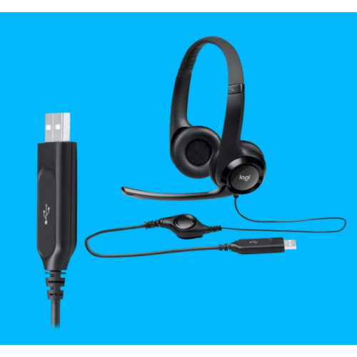 Logitech | H390 USB Computer Headset - Black| 981-000014