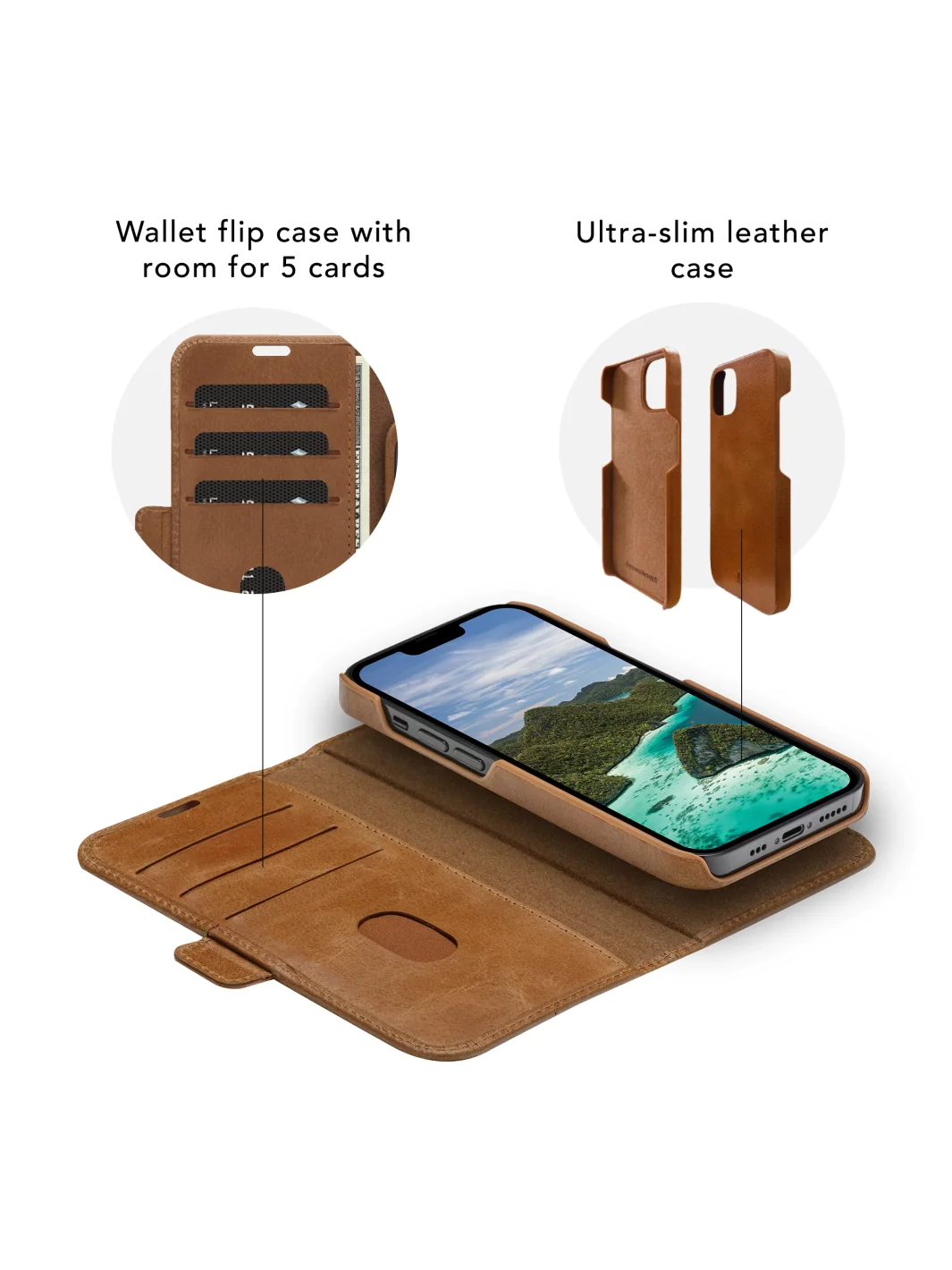 //// Dbramante1928 | Lynge 2in1 Wallet for iPhone 15 Pro Max - Tan | DB-LY67GT00U315