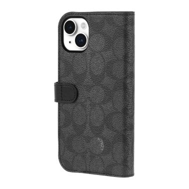 Coach | iPhone 15 Plus Coach Folio Signature C Case - Charcoal | 15-12455