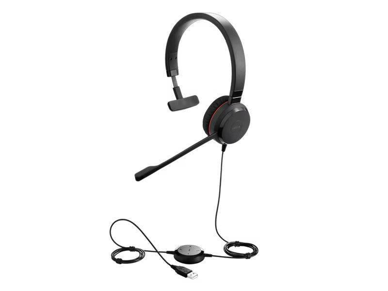 Jabra - Gn Us Jabra Evolve 20SE UC Mono - Mono - USB - Wired - 32 Ohm - 150 Hz - 7 kHz - Over-the-head - Monaural - Supra-aural - 3.1 ft Cable - Noise Canceling