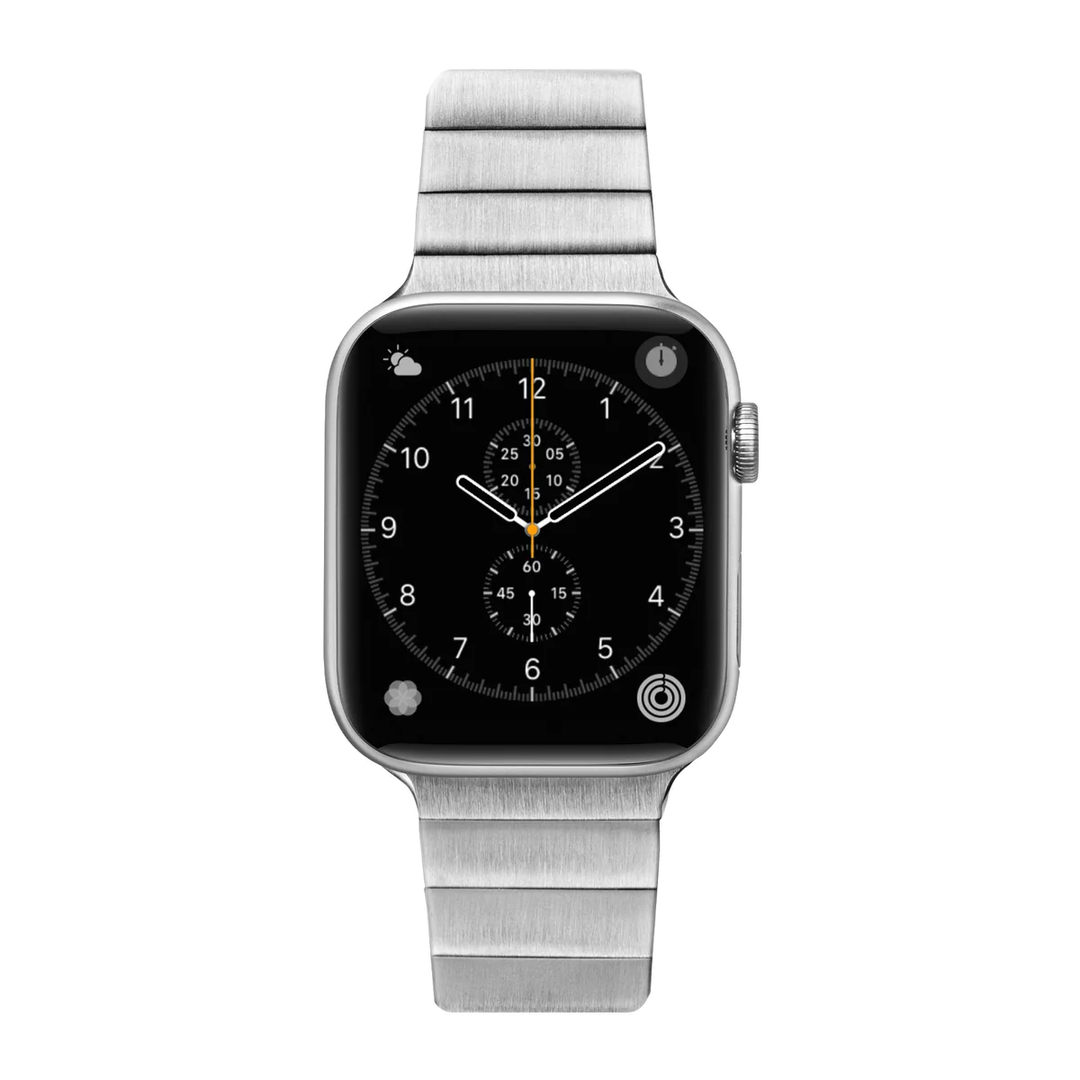 LAUT | Links for Apple Watch 42/44/45/49mm S1-9/SE/Ultra - Silver | L_AWL_L2_SL