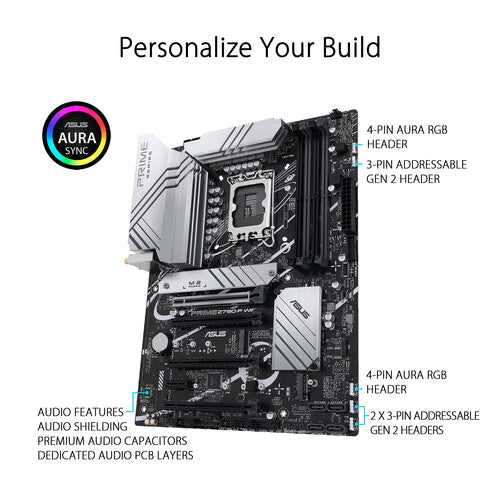 Asus  | Prime Intel Z790 LGA 1700 ATX Motherboard, M.2 x3, DDR5, WiFi6 | PRIME Z790-P WIFI