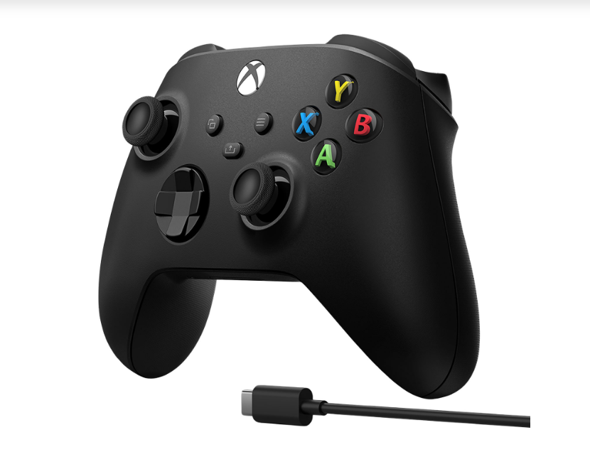 Microsoft | Xbox Wireless Controller (2020) with USB-C Cable - Carbon Black | 1V8-00001