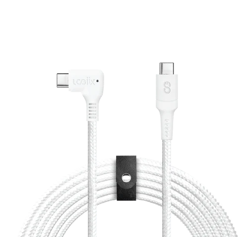 Logiix | Piston Connect XL90  USB-C to USB-C 3M /10FT 100W - White | LGX-13678