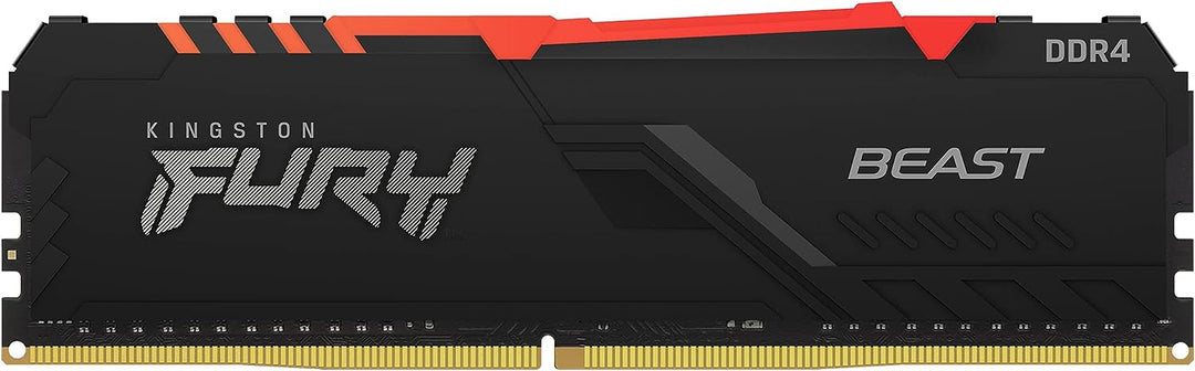 Kingston | RAM 16GB (2X8GB) 3200MHz DDR4 CL16 DIMM Kit of 2 FURY Beast RGB KF432C16BBAK2/16