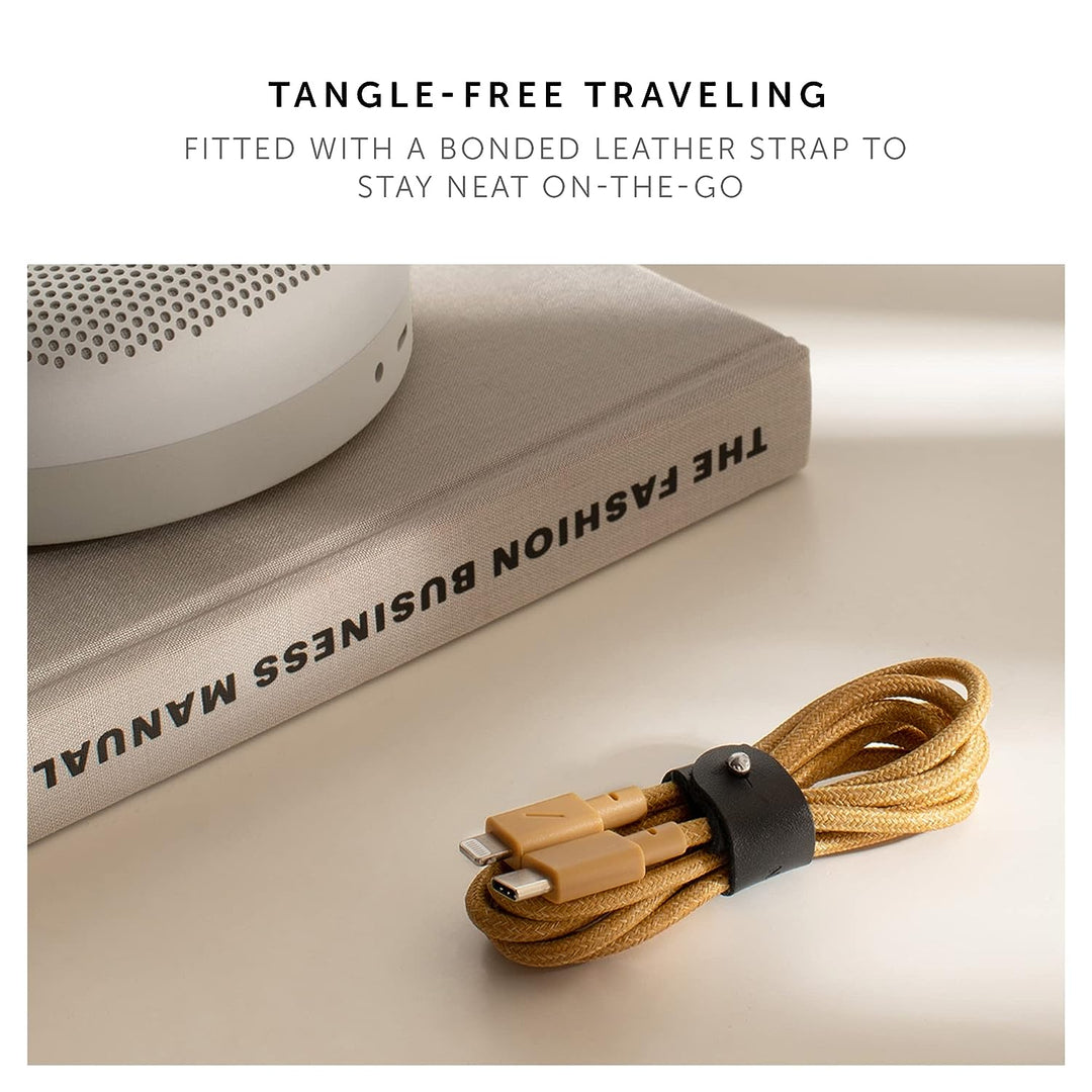 /// Native Union | Belt Cable USB-C to USB-C 4ft/1.2m 100w - Kraft  | BELT-C-KFT-2-NP