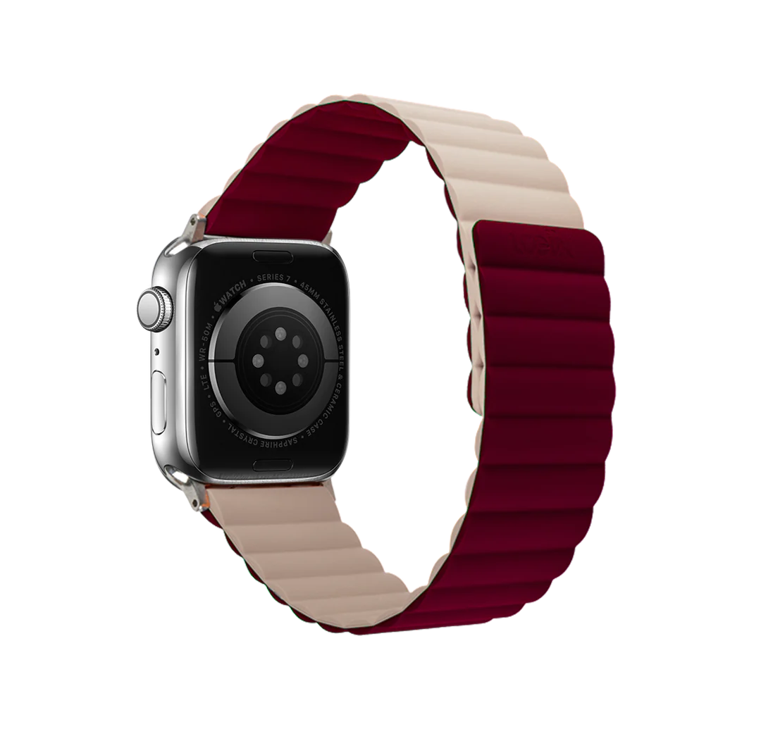 LOGiiX | Vibrance Link Apple Watch Band 38/40/41mm - Burgundy/Stone | LGX-13505