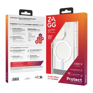 ZAGG GEAR4 | Crystal Palace Snap Kickstand Case iPhone 15 Pro - Clear | 15-11780