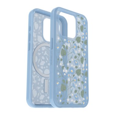 Otterbox | Symmetry w/ MagSafe Clear Series Case iPhone 15 Pro - Blue (Dawn Floral) | 15-11759