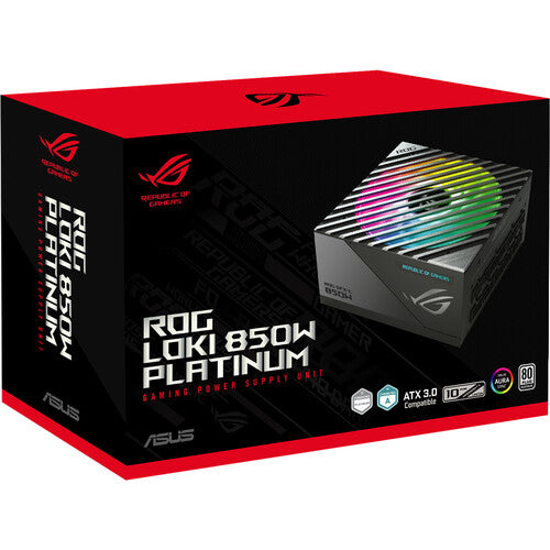 Asus | Power Supply 850Watts 80+ Platinum ARGB SFX-L Retail | ROG-LOKI-850P-SFX-L-GAMING