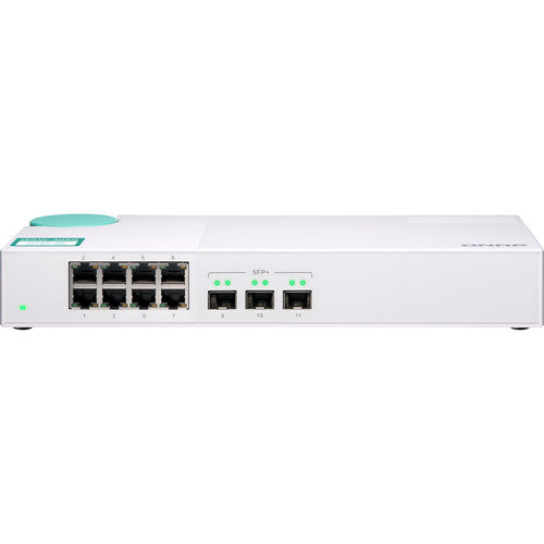 QNAP | 3-port 10GbE SFP+ and 8-port Gigabit Unmanaged Switch | QSW-308S-US