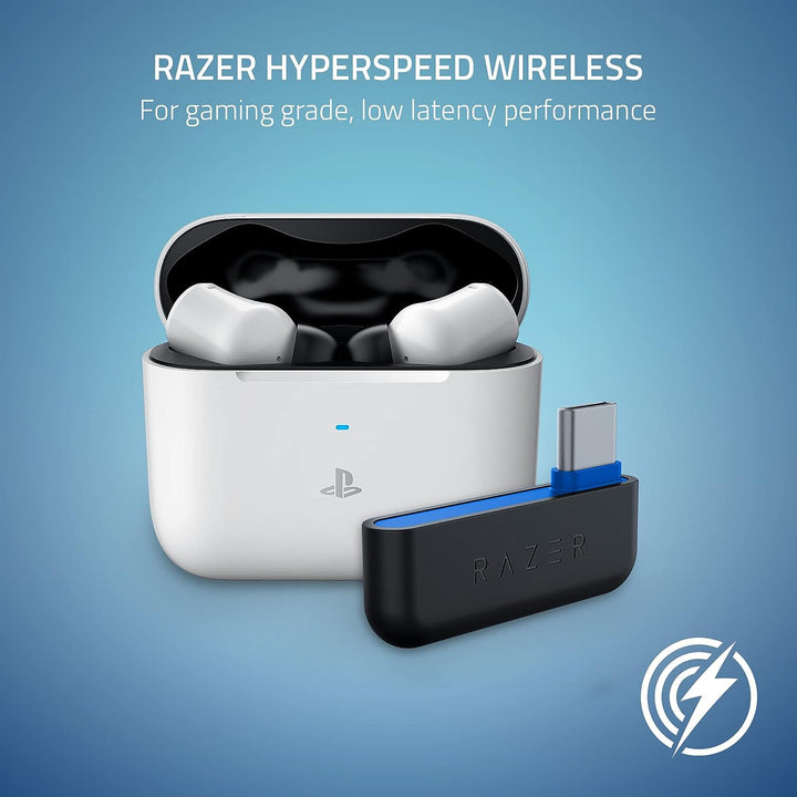 Razer | Hammerhead HyperSpeed In-Ear ANC TW RGB Earbuds - PlayStation Licensed - White | RZ12-03820300-R3U1