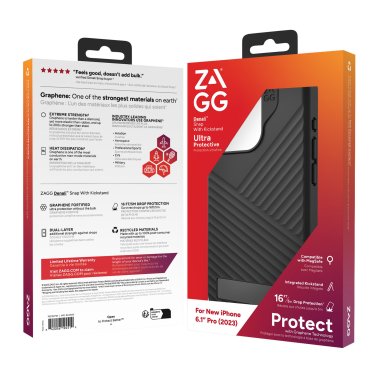 ZAGG GEAR4 | Denali Snap Kickstand Case iPhone 15 Pro - Black | 15-11667