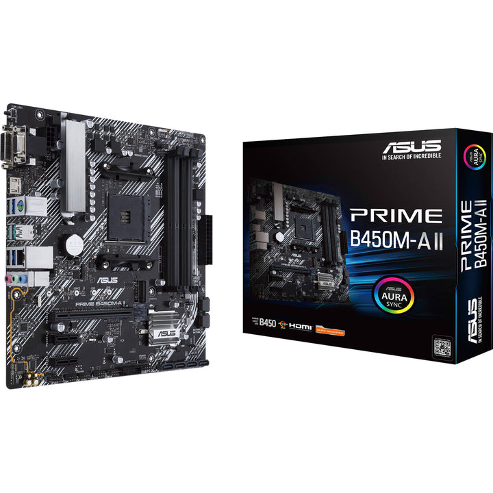Asus | Motherboard AMD B450 AM4 128GB DDR4 mATX RGB AuraSync | PRIME B450M-A II