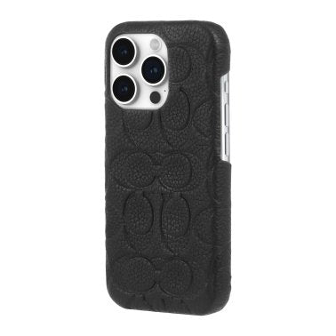 Coach | Leather Slim Wrap Signature C Case iPhone 15 Pro - Black Emboss | 15-12448