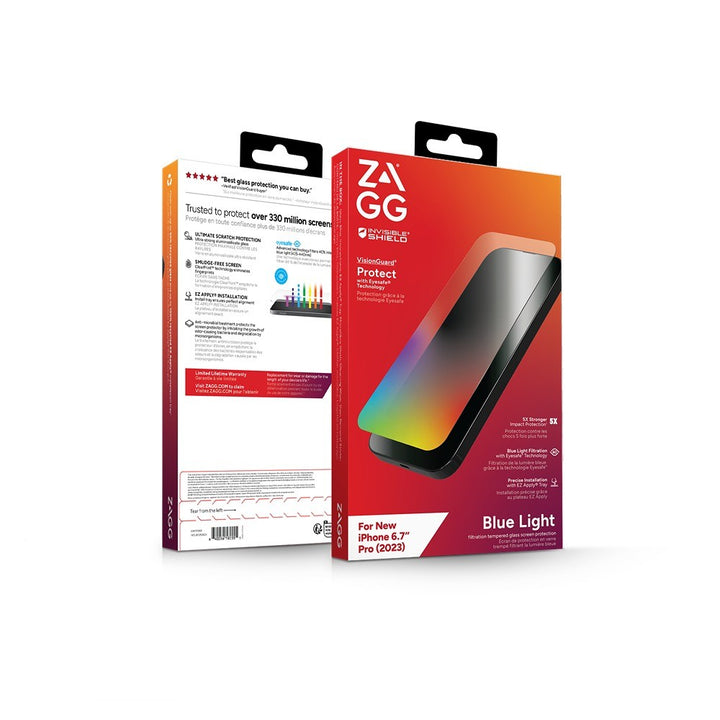 ZAGG | InvisibleShield Glass Elite VisionGuard for iPhone 15 Pro Max - Clear | IS-200111868