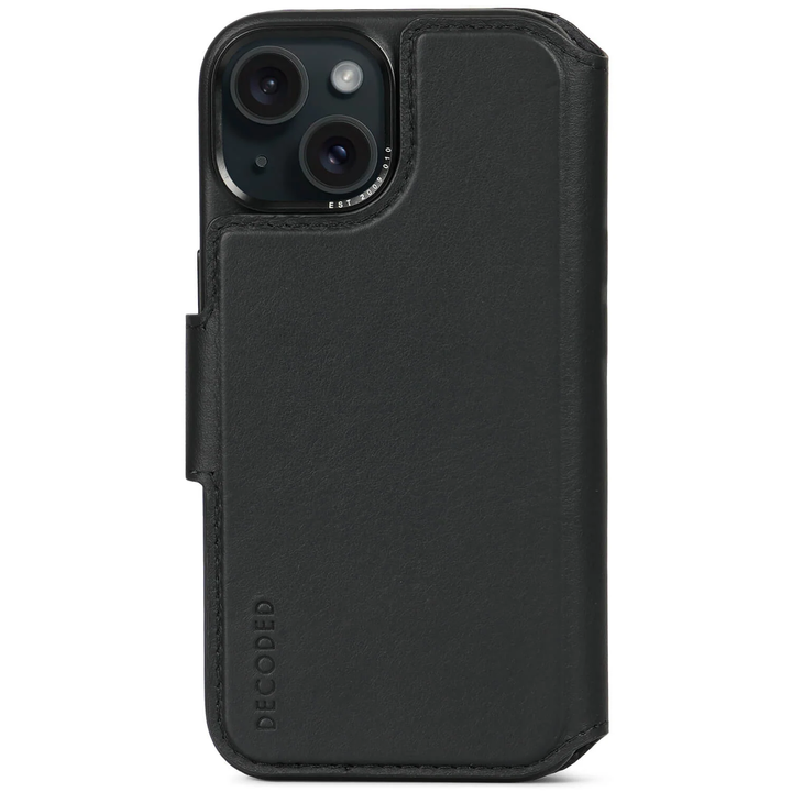 Decoded | Leather Detachable Wallet for iPhone 15 Pro - Black | DC-D24IPO15PDW5BK