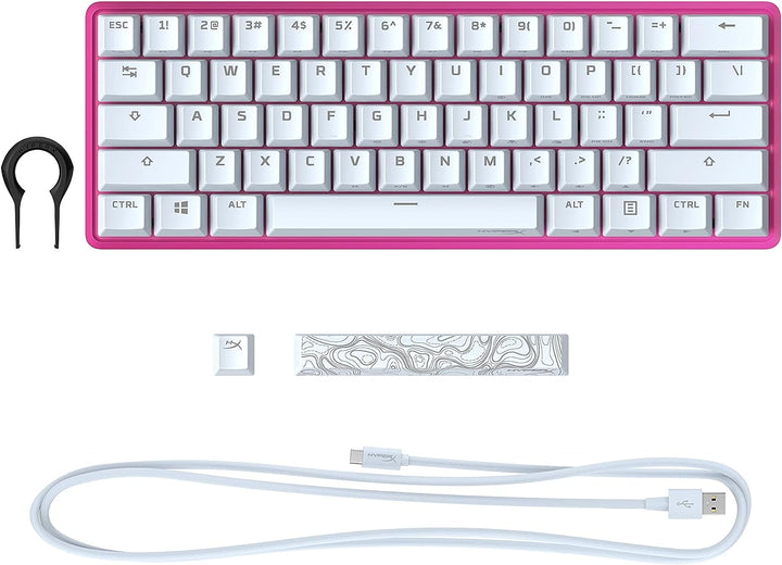 HyperX | Alloy | Origins 60 Backlit Mechanical Pink Gaming Keyboard - White - English | 572Y6AA#ABA