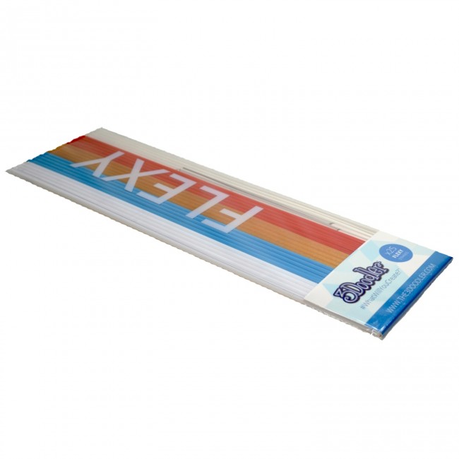 /// 3Doodler | Flexy Plastic 25pc - Flag (Wht,Blu,Gld,Red,Wht) | FLXMIX2