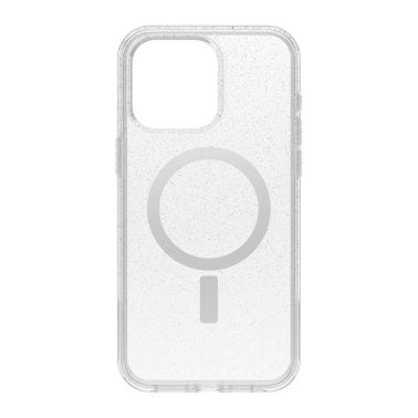 Otterbox  | Symmetry w/ MagSafe Clear Series Case for iPhone 15 Pro Max - Clear/Silver Flake (Stardust) | 15-11609