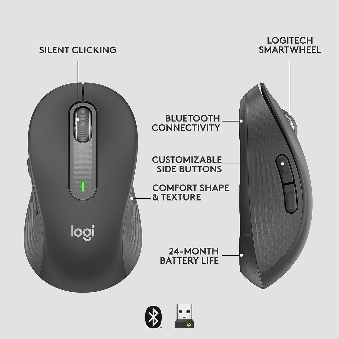 Logitech | M650L Signature Series Mouse For Business - Graphite | 910-006346